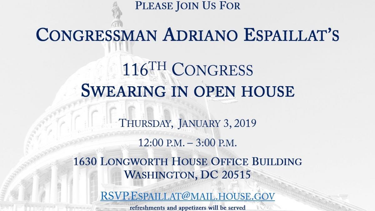 Invitation 116th Congress Open House