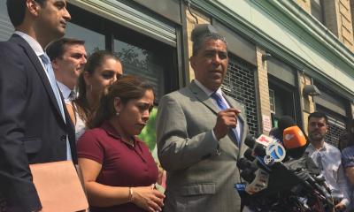 Rep. Adriano Espaillat Adressing a crowd
