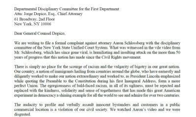 Letter to NY Court Aaron Schlossberg