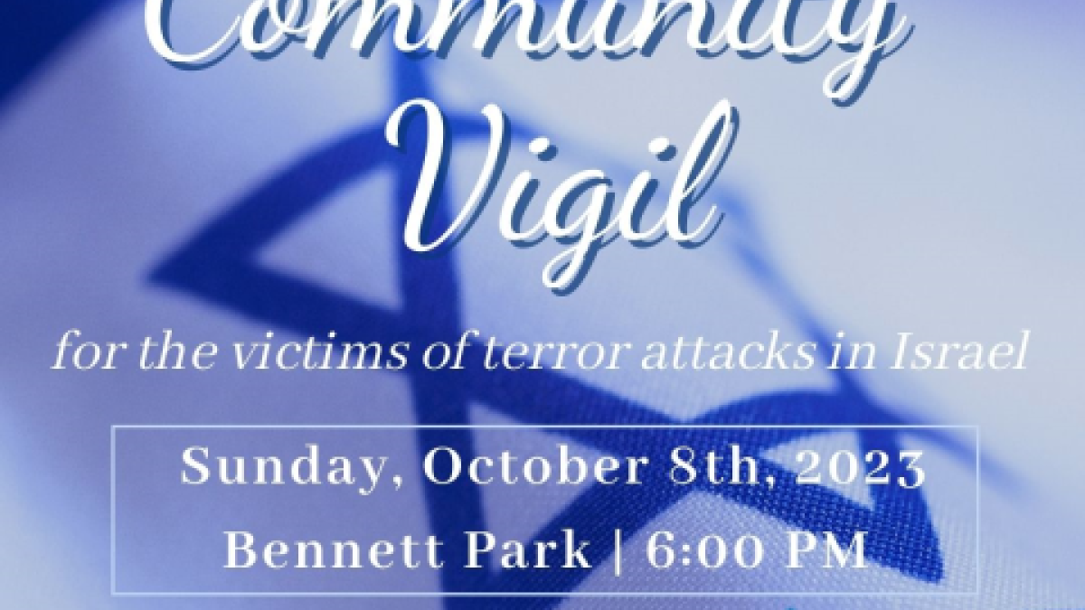 Community Vigil for the victims of Terror Attacks in Israel