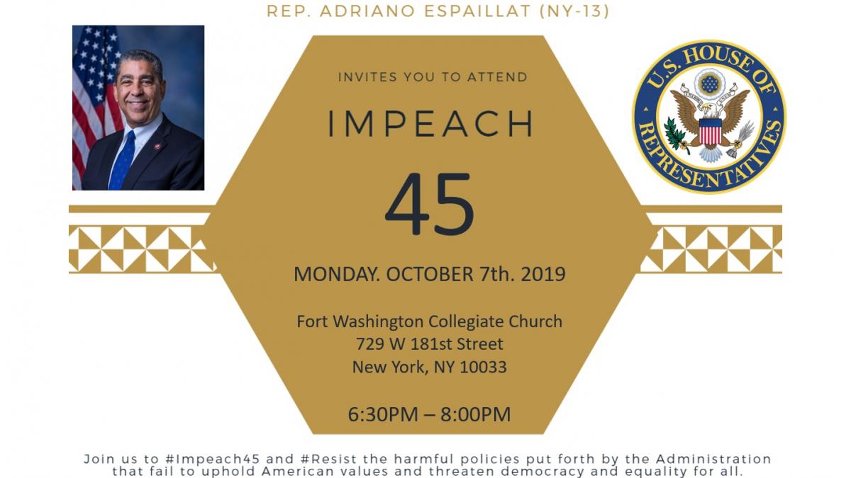 Rep. Adriano Espaillat Hosts Impeach Forum