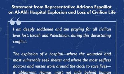 Rep. Espaillat's Comments on loss of Palestinian and Israeli Civilians