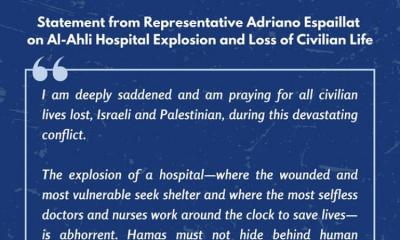 Rep. Espaillat's Comments on loss of Palestinian and Israeli Civilians 