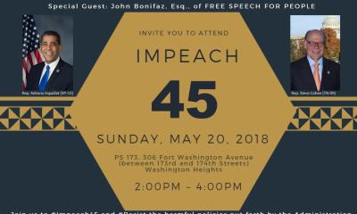 JOIN REPS. ADRIANO ESPAILLAT & STEVE COHEN TO IMPEACH 45 Invitation May 20th